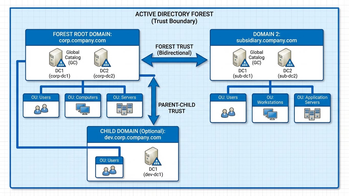 Structure Forest Active Directory