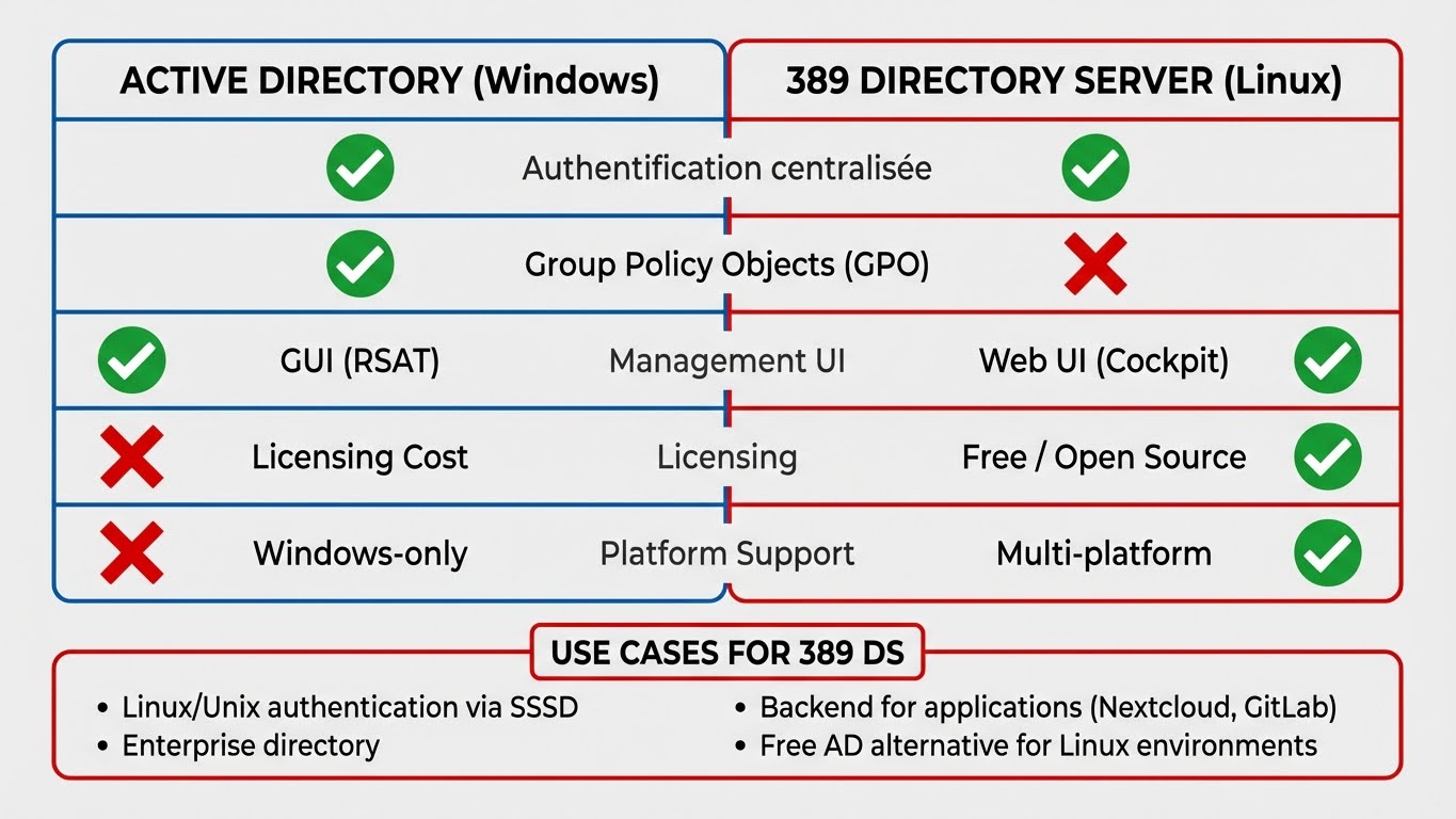 AD vs 389DS Comparison