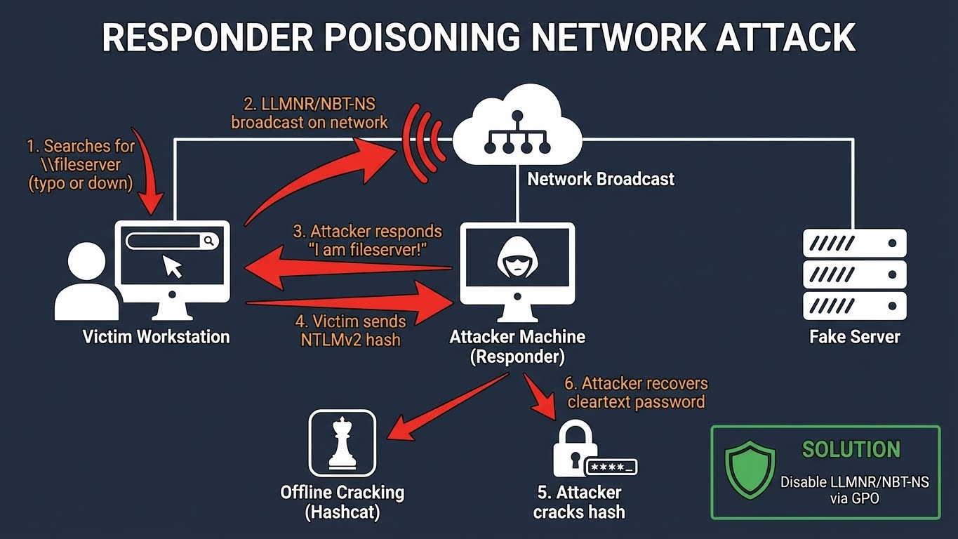 Responder LLMNR Poisoning Attack