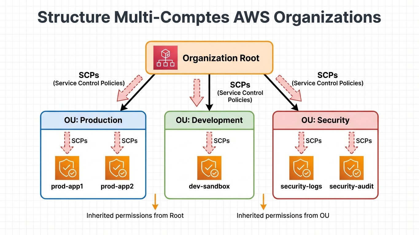 Structure Multi-Comptes AWS Organizations