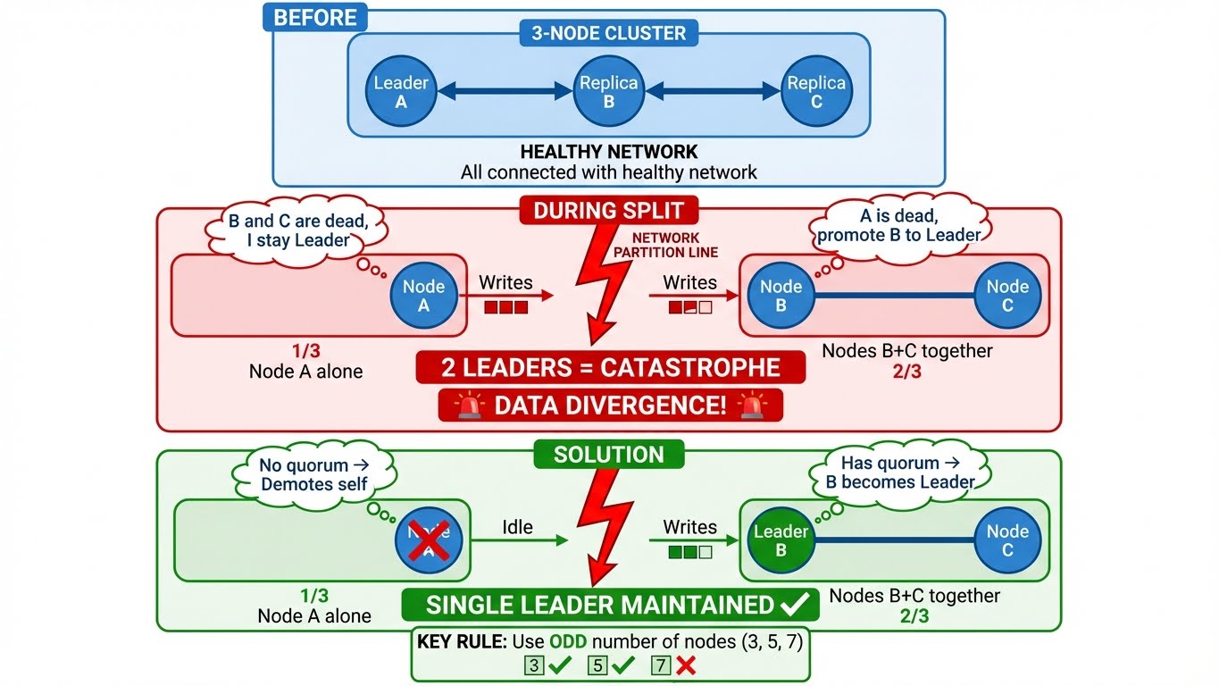 Database Split-Brain Scenario