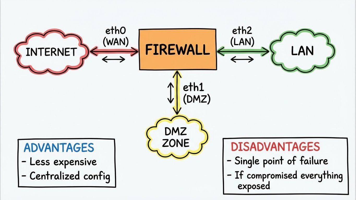 DMZ Simple Three-Legs Firewall