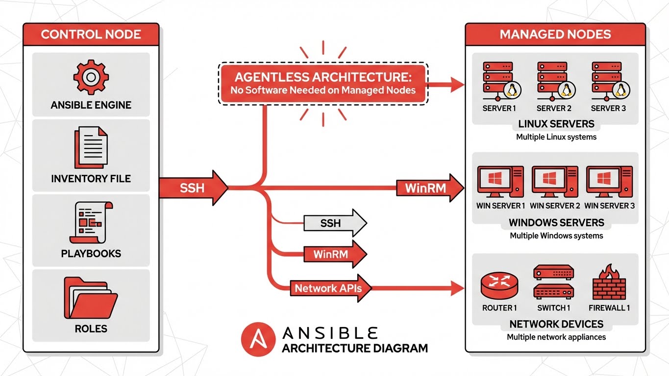 Ansible Architecture - Agentless