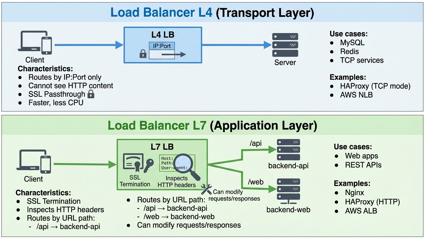 Load Balancer L4 vs L7