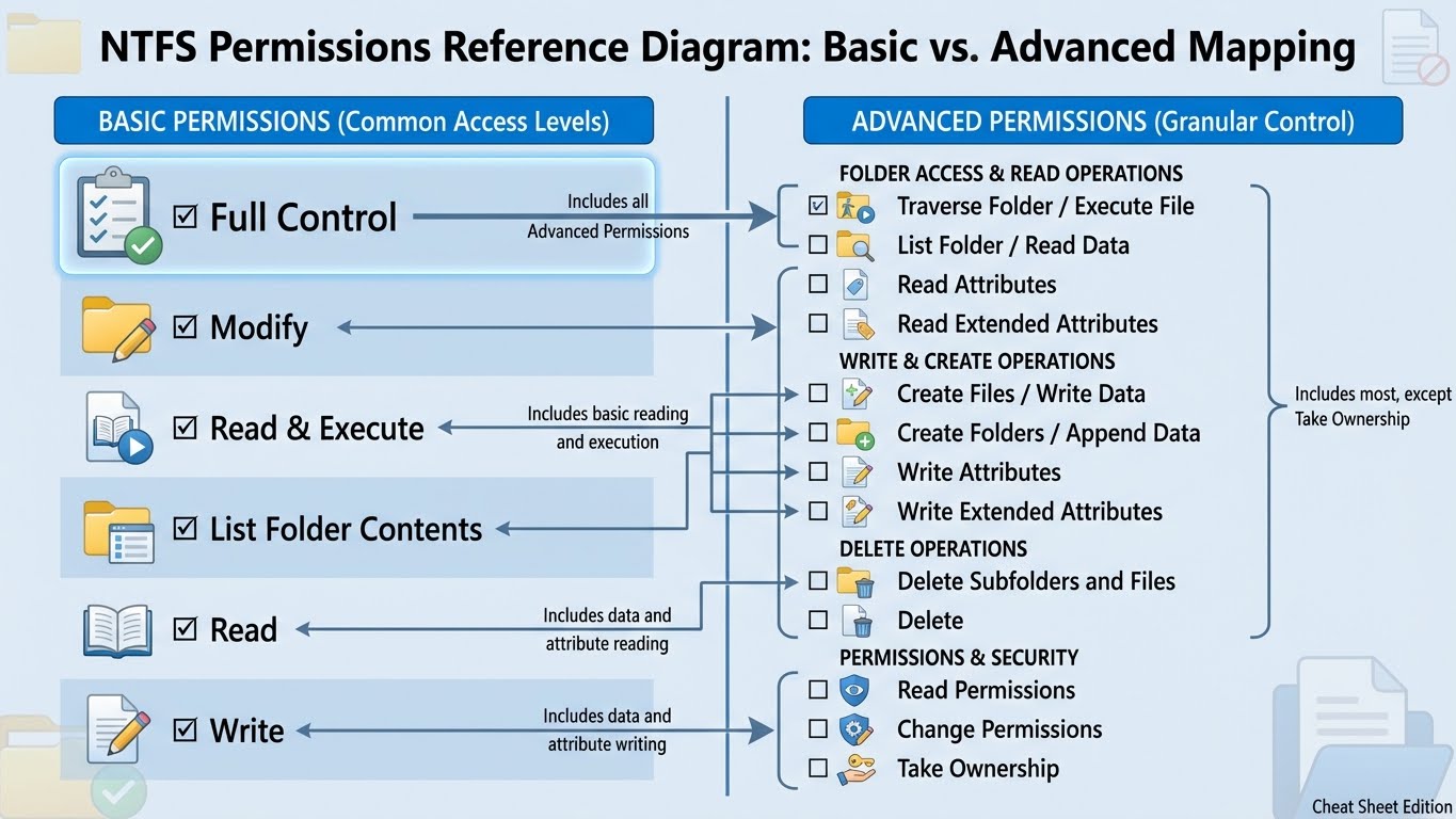 NTFS Permissions - Basic vs Advanced
