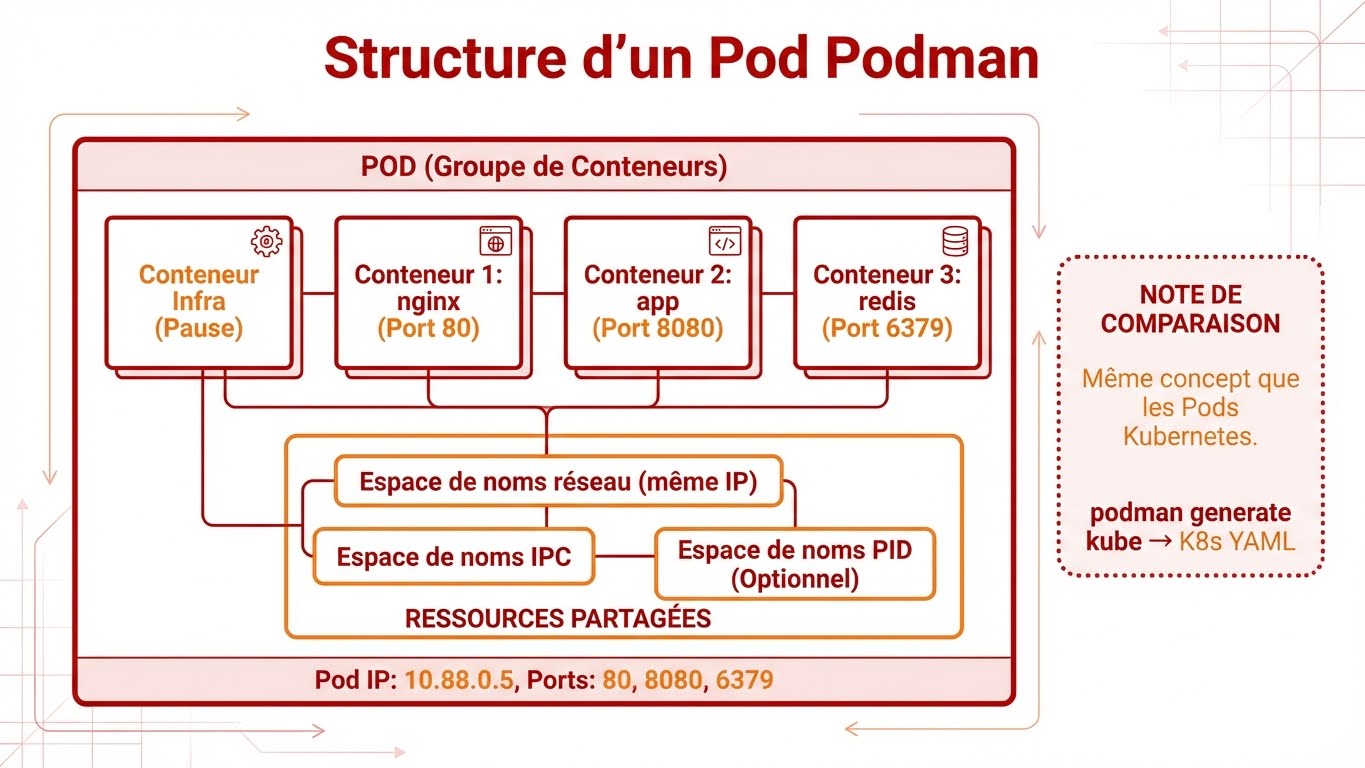 Structure d'un Pod Podman