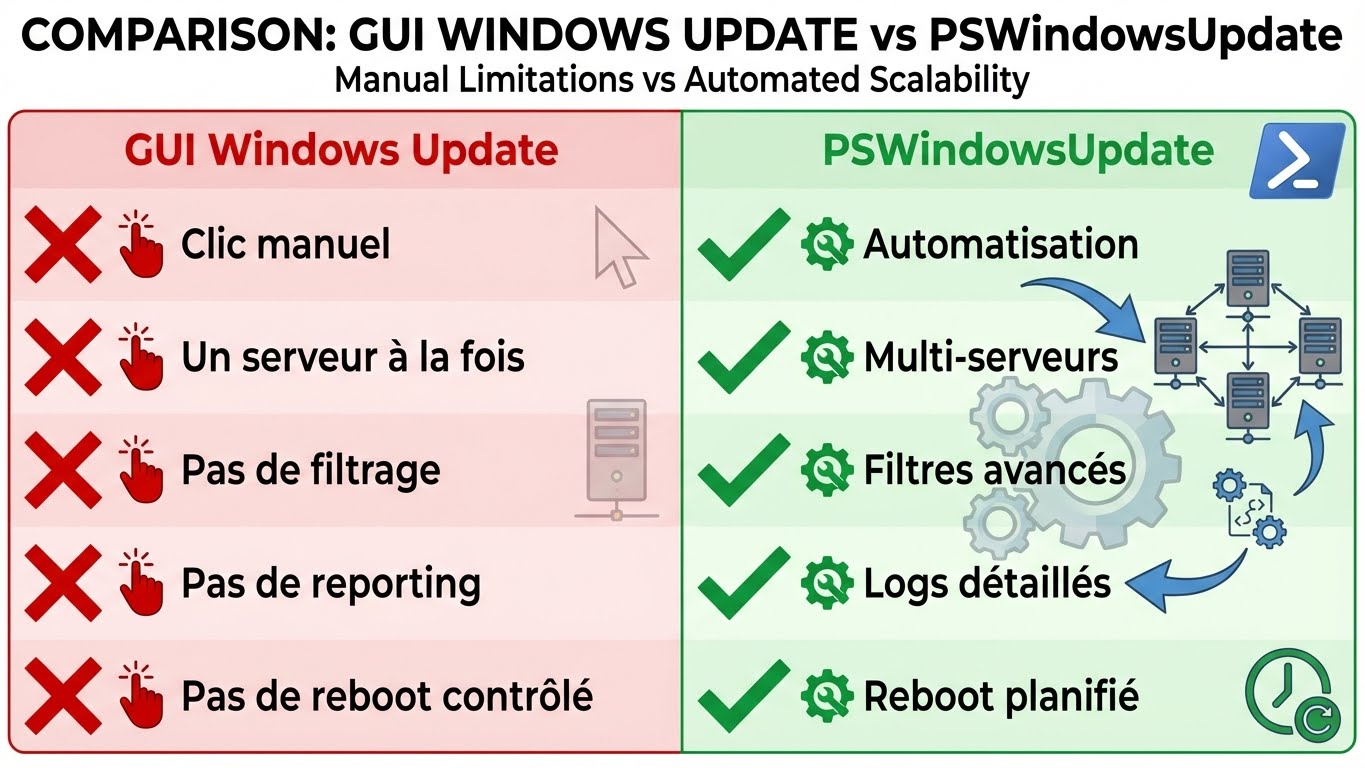 PSWindowsUpdate vs Traditional