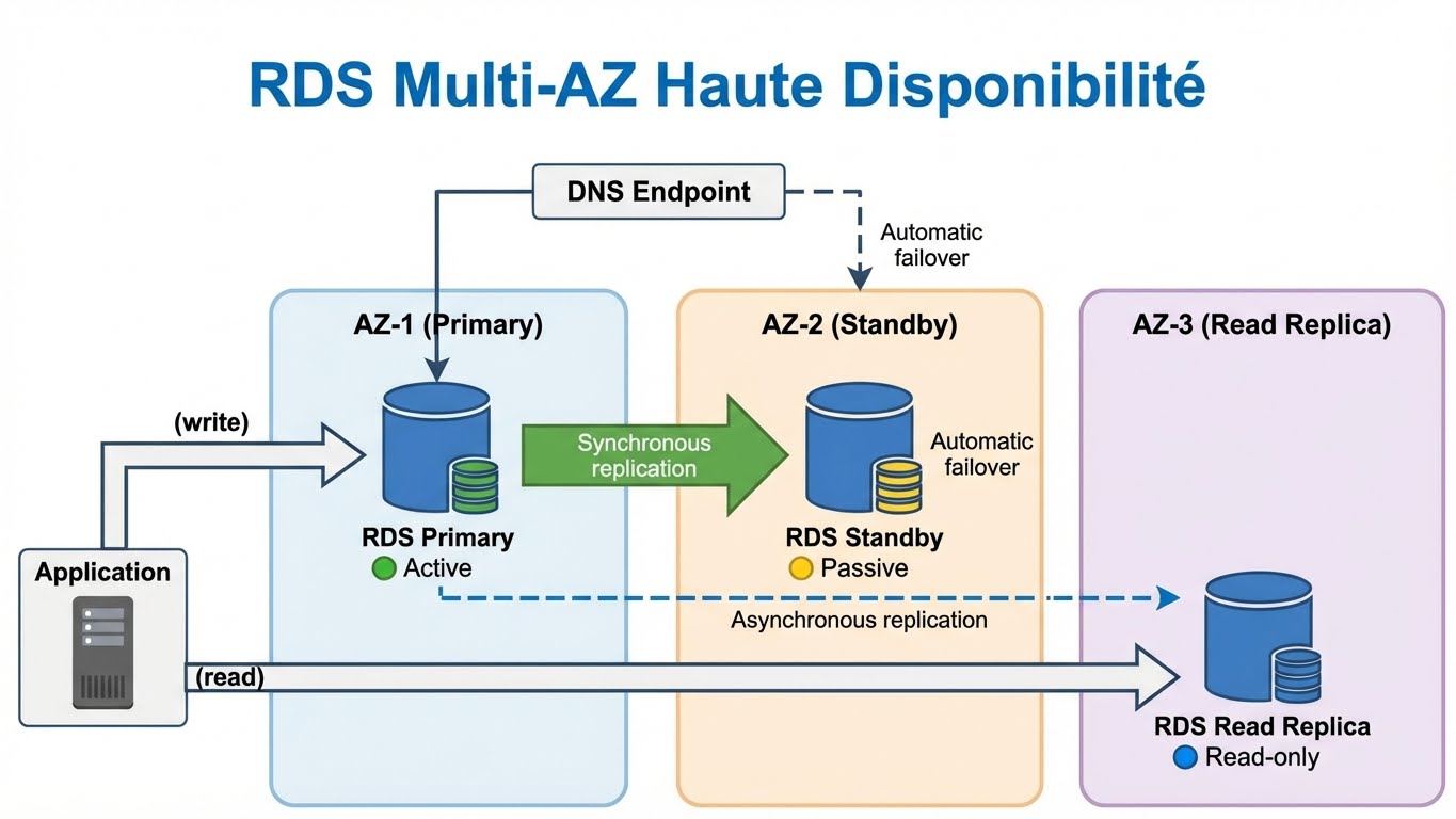 Architecture RDS Multi-AZ HA
