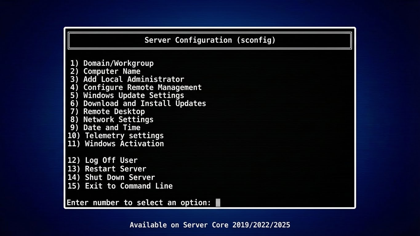 sconfig Menu