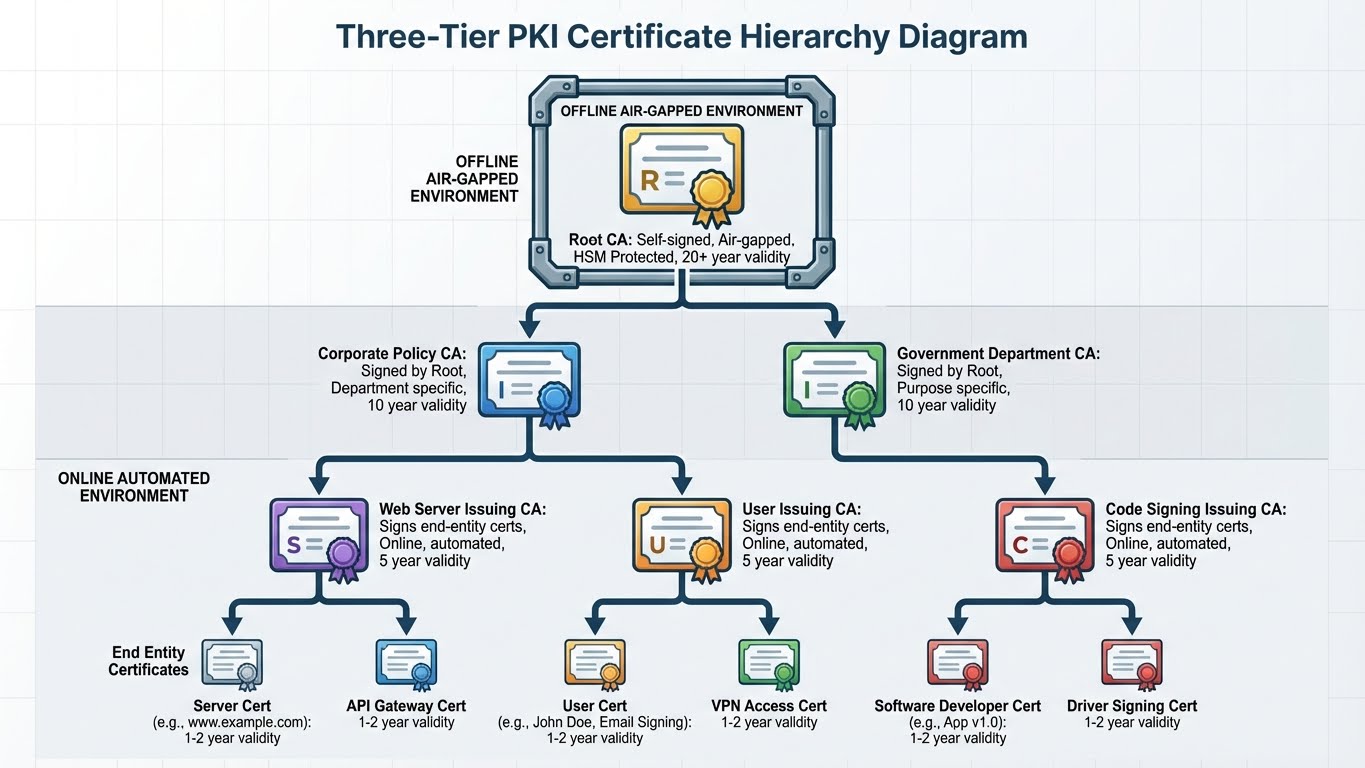 PKI Certificate Hierarchy