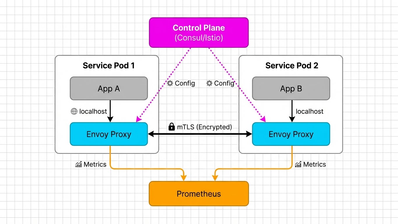 Service Mesh Sidecar Architecture