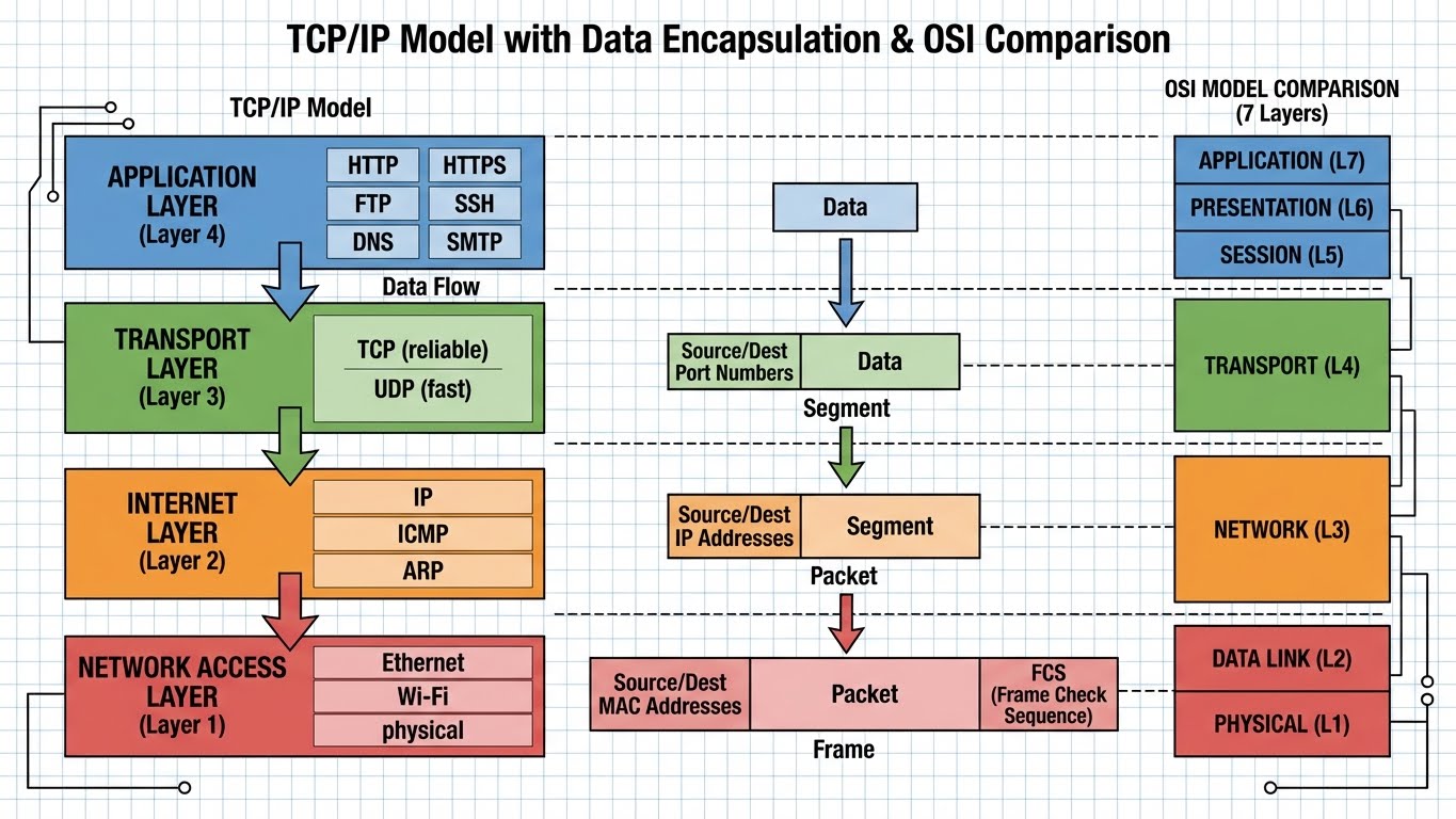 Modèle TCP/IP Layers
