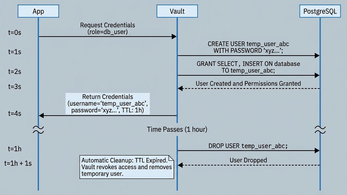 Vault Dynamic Secrets Sequence