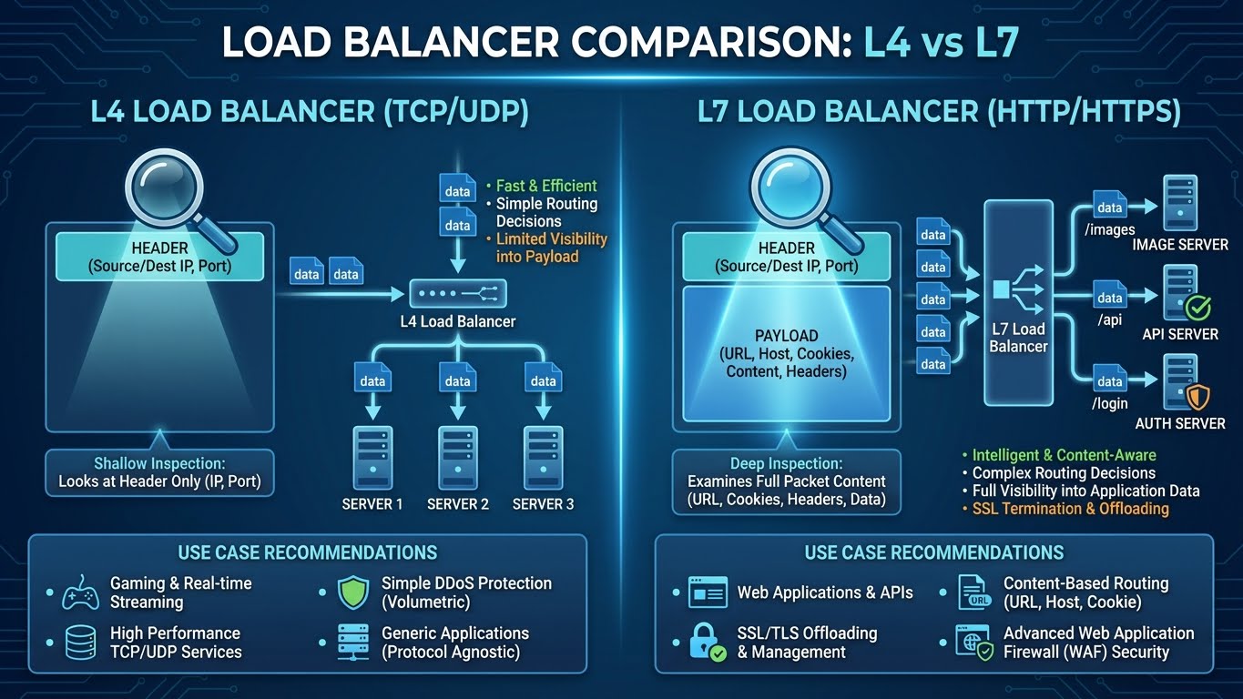 Load Balancer L4 vs L7